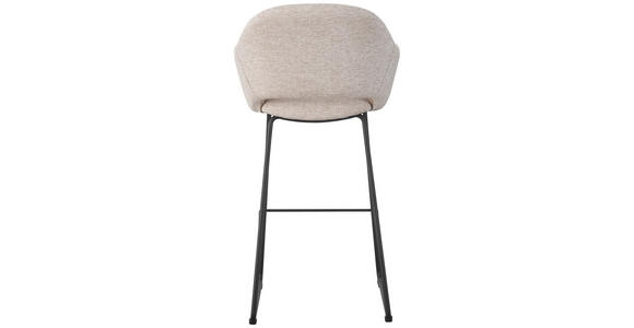 BARHOCKER Webstoff Schwarz, Beige Eisen Stoffauswahl - Beige/Schwarz, Design, Textil/Metall (55/104,5/60,5cm) - Novel
