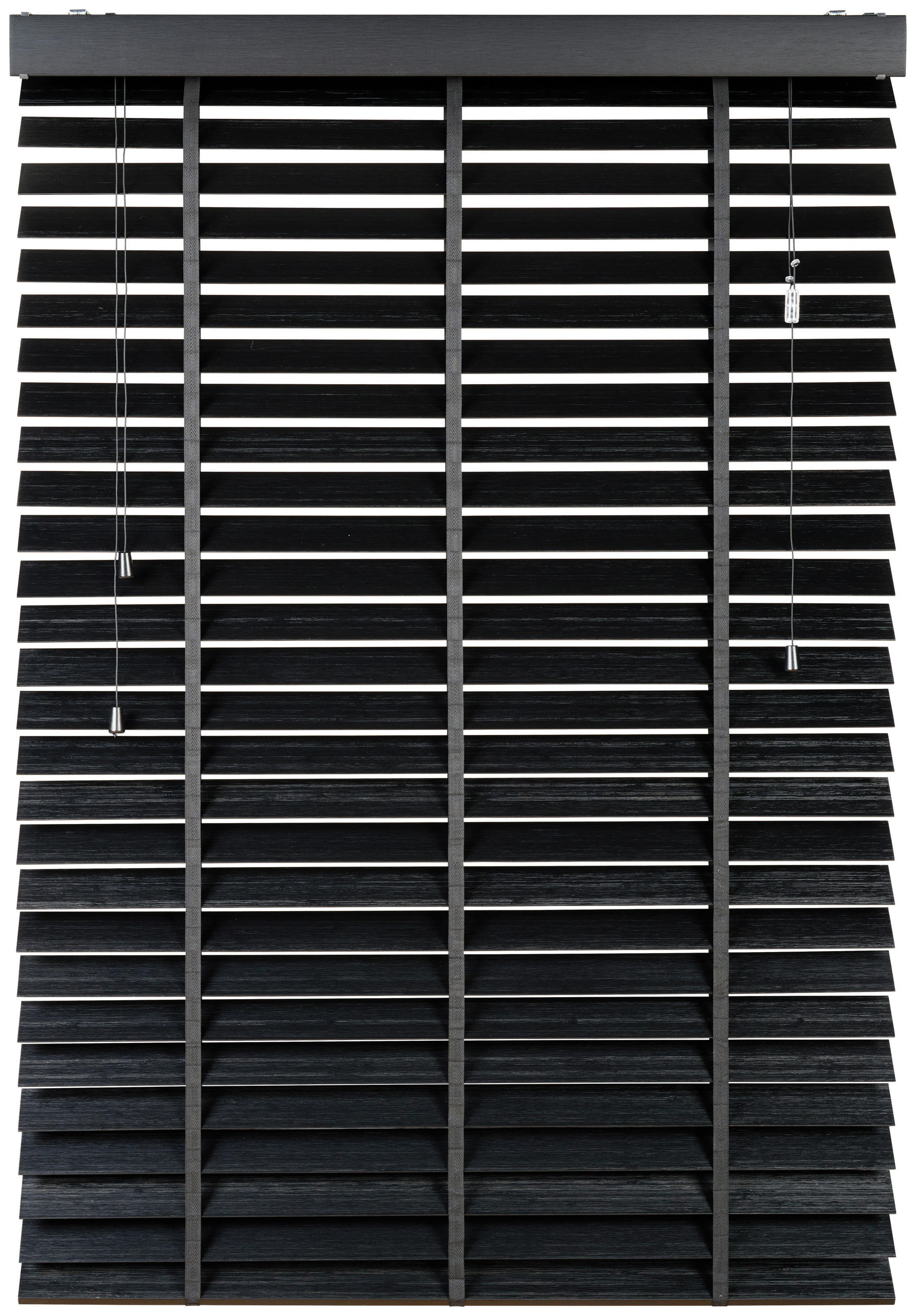 JALOUSIE  halbtransparent  60/130 cm    - Schwarz, Natur, Holz (60/130cm)