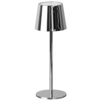 AKKU-TISCHLEUCHTE Roxi 9/27,5 cm  - Chromfarben, KONVENTIONELL, Metall (9/27,5cm)