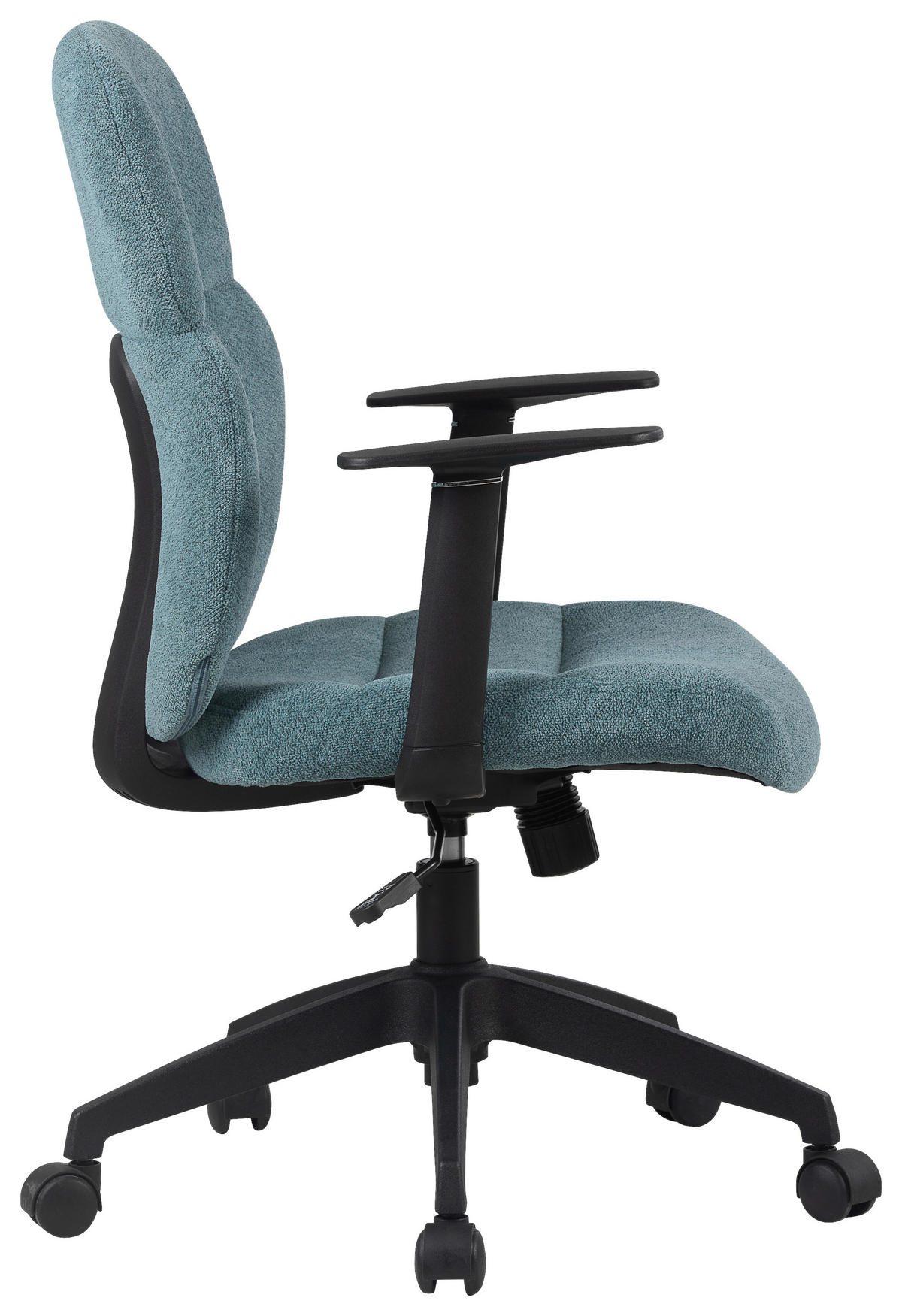 OTOČNÁ ŽIDLE, tkaná látka, modrá, černá - modrá/černá, Design, textil/plast (60/93,5-101/57cm) - Modante