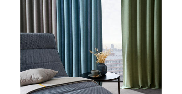 FERTIGVORHANG blickdicht  - Grün, Basics, Textil (140/245cm) - Esposa