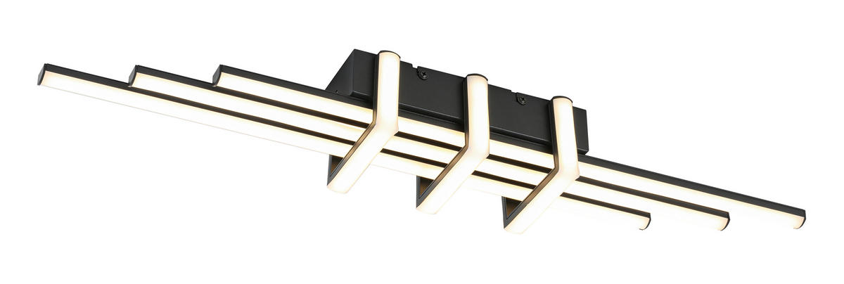 DECKENLEUCHTE    62/10,5/8 cm  - Schwarz, Trend, Kunststoff/Metall (62/10,5/8cm) - Collett's Monde
