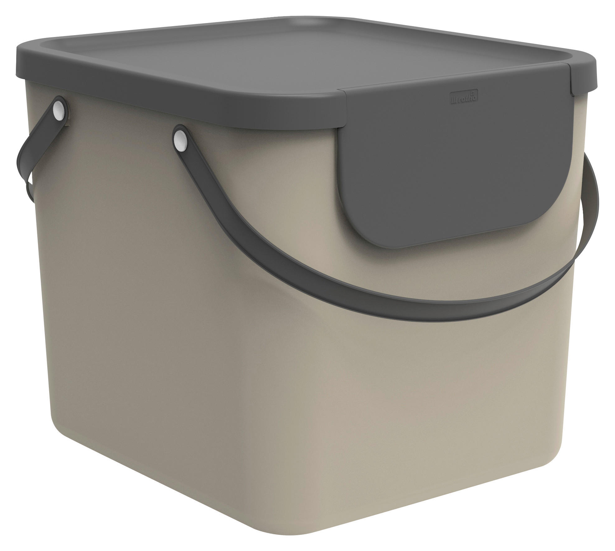 ABFALLSAMMLER ALBULA 40 L  - Beige, Basics, Kunststoff (40/35,5/34cm) - Rotho