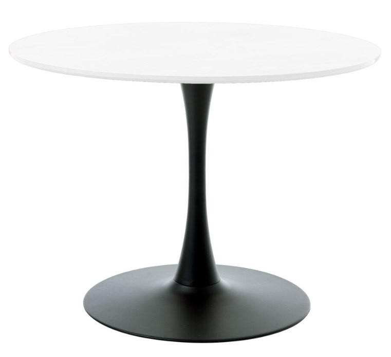 MATBORD i trämaterial 100/100/75 cm   - vit/svart, Modern, metall/trämaterial (100/100/75cm) - Livetastic