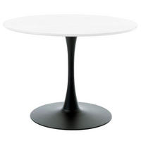 MATBORD i trämaterial 100/100/75 cm   - vit/svart, Modern, metall/trämaterial (100/100/75cm) - Livetastic