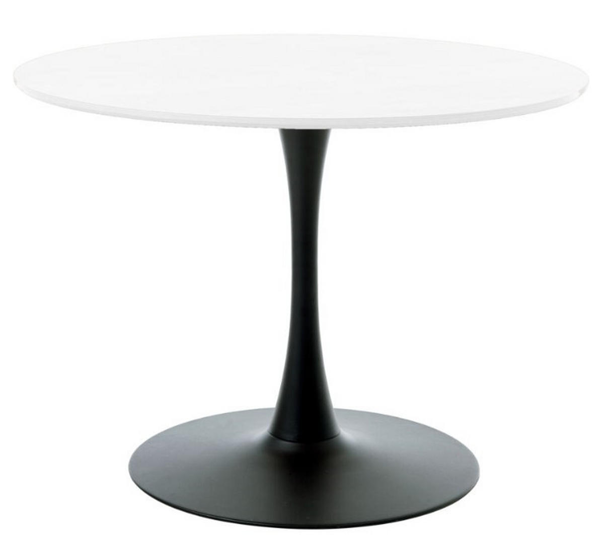 MATBORD i trämaterial 100/100/75 cm   - vit/svart, Modern, metall/trämaterial (100/100/75cm) - Livetastic