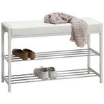 SCHUHREGAL 80/52/30 cm  - Weiß, Design, Textil/Metall (80/52/30cm) - Carryhome