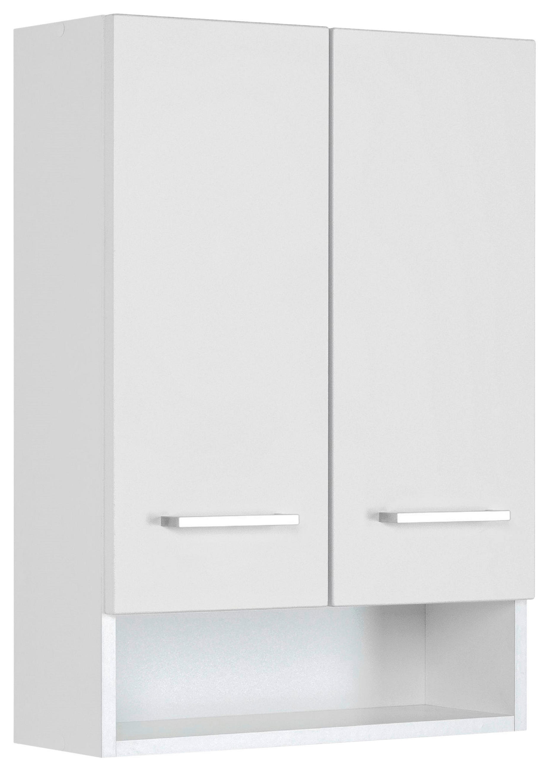 HÄNGESCHRANK 50/71/20 cm  - Weiss/Silberfarben, Modern, Holzwerkstoff/Metall (50/71/20cm) - Held