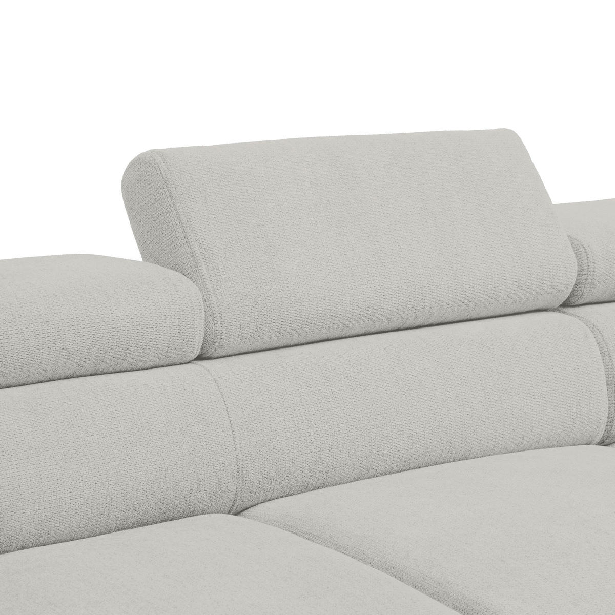 HÖRNSOFFA i vävt tyg gråvit  - gråvit/svart, Modern, metall/textil (257/198cm) - MID.YOU