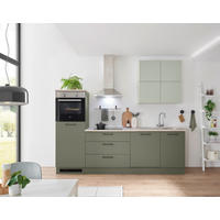 KÜCHENBLOCK 260 cm   in Grün, Mintgrün  - Beige/Schwarz, Design, Holzwerkstoff/Metall (260cm) - MID.YOU