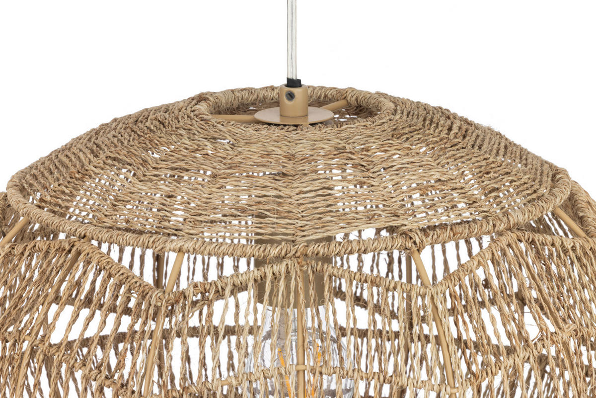 HÄNGELEUCHTE 40/150 cm  - Naturfarben, Trend, Textil/Metall (40/150cm) - Collett's Monde