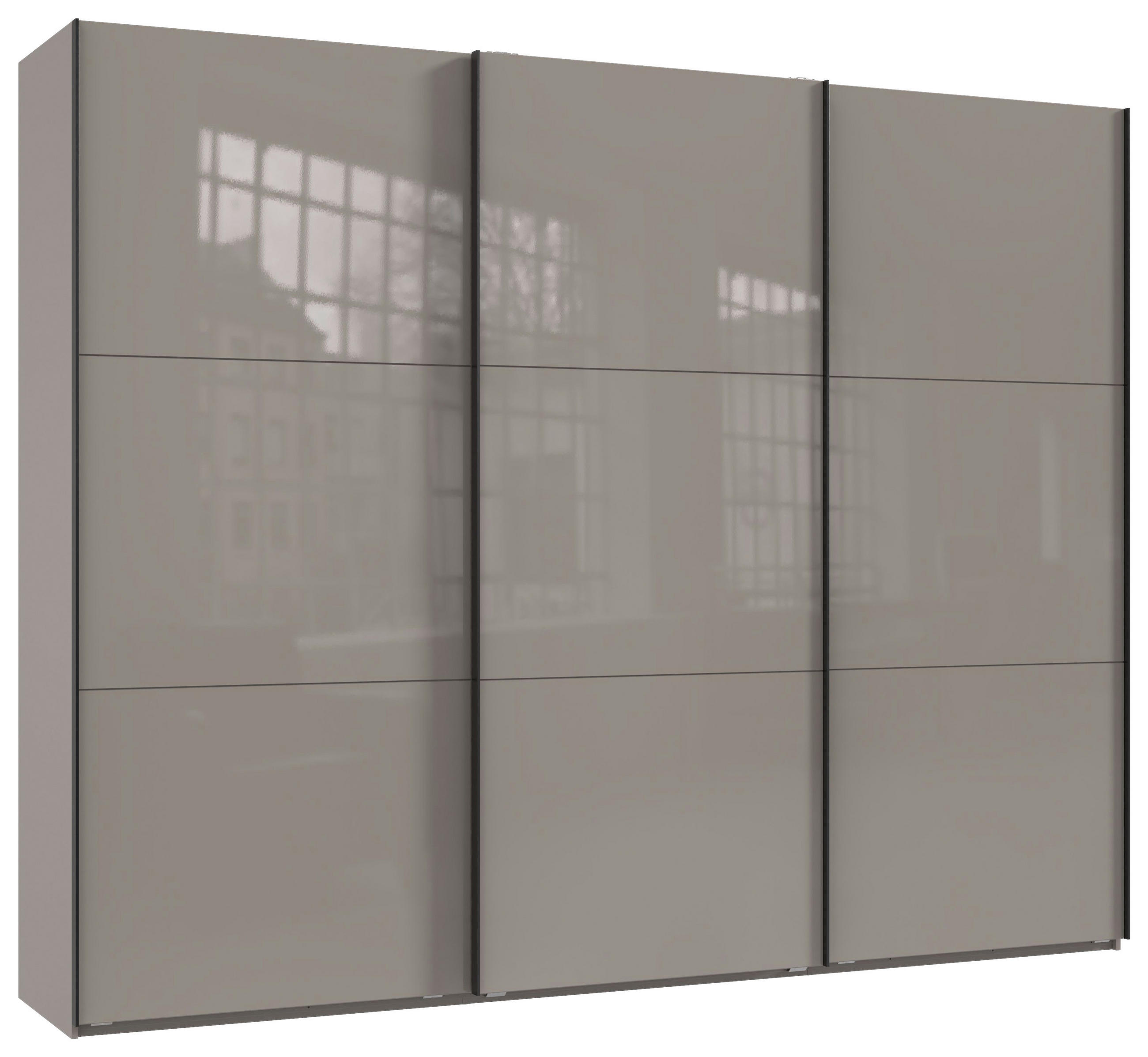 SCHWEBETÜRENSCHRANK  in Sahara  - Schwarz/Sahara, KONVENTIONELL, Glas/Holzwerkstoff (300/236/65cm) - Hom`in