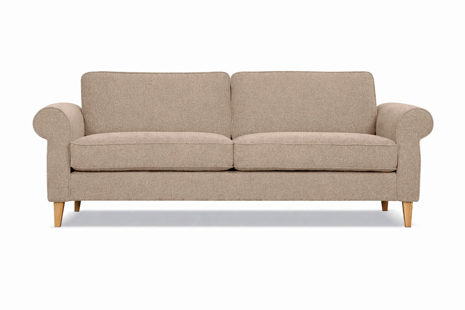 3-SITZER-SOFA NAOMI in Hellbraun  - Hellbraun, Design, Textil (224/82/91cm) - Livetastic