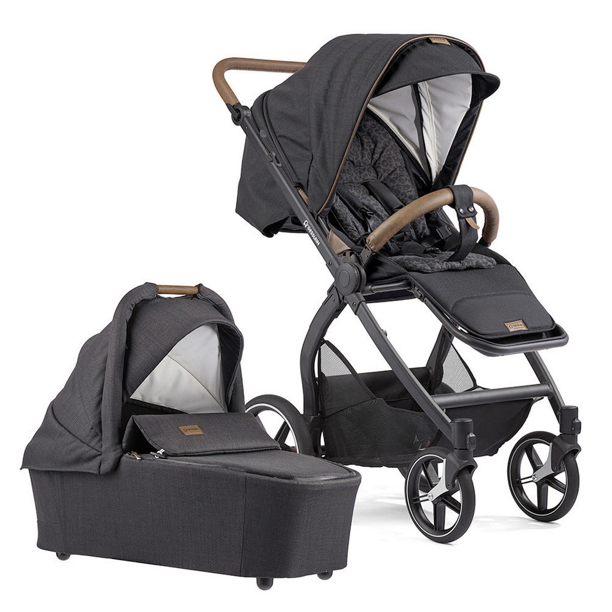 KOMBIKINDERWAGEN FX4 Swing Set  - Schwarz, Basics, Metall (100/55/130cm) - Gesslein