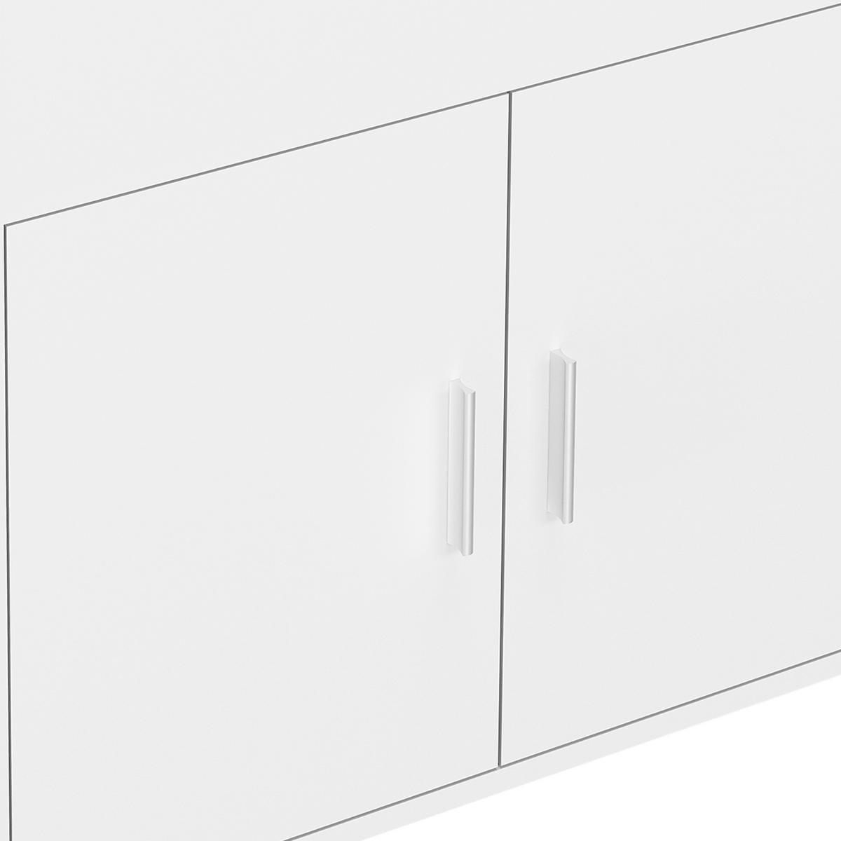 SERVIERWAGEN in Weiss  - Weiss/Silberfarben, Basics, Holzwerkstoff/Kunststoff (59/92/40cm) - MID.YOU