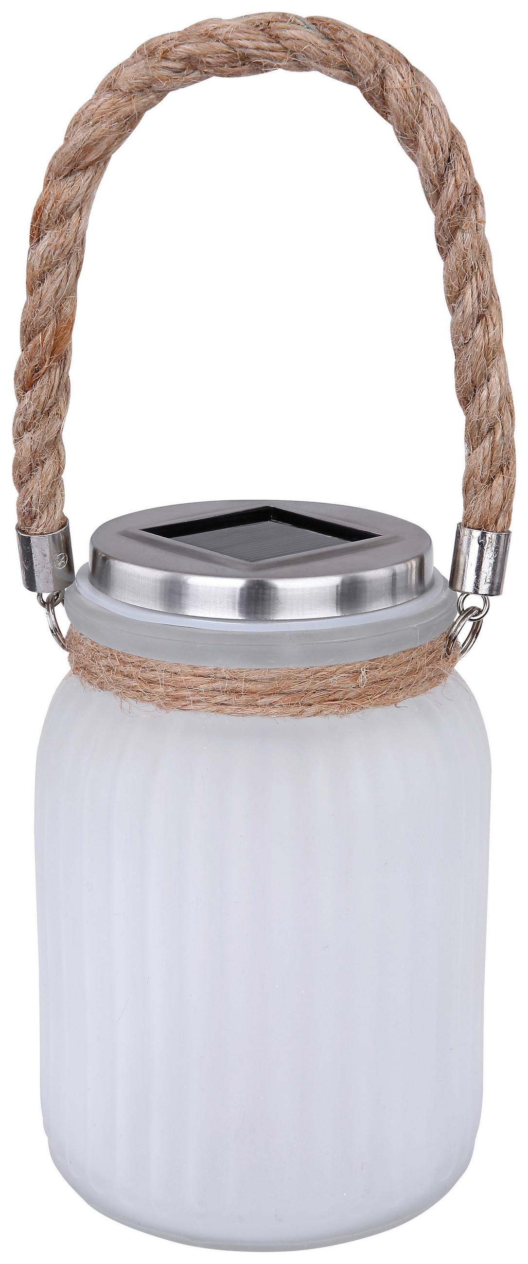 SOLÁRNE SVIETIDLO, 10,5/16 cm - biela/farba ušľachtilej ocele, Basics, kov/plast (10,5/16cm) - Ambia Garden