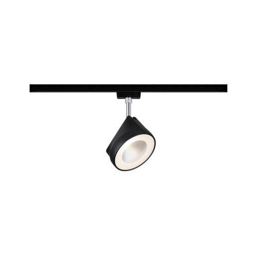 SCHIENENSYSTEM-STRAHLER - Chromfarben/Schwarz, Design, Metall (12,3/19,1/7,8cm) - Paulmann