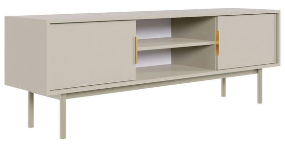 LOWBOARD Viva in 154/53,5/39 cm - Kaschmir/Goldfarben, Design, Holzwerkstoff/Metall (154/53,5/39cm) - Xora