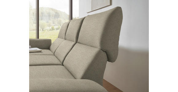 ECKSOFA  in Flachgewebe Sandfarben  175-224/255-365 cm  - Sandfarben/Schwarz, Design, Textil/Metall (175-224/255-365cm) - Dieter Knoll
