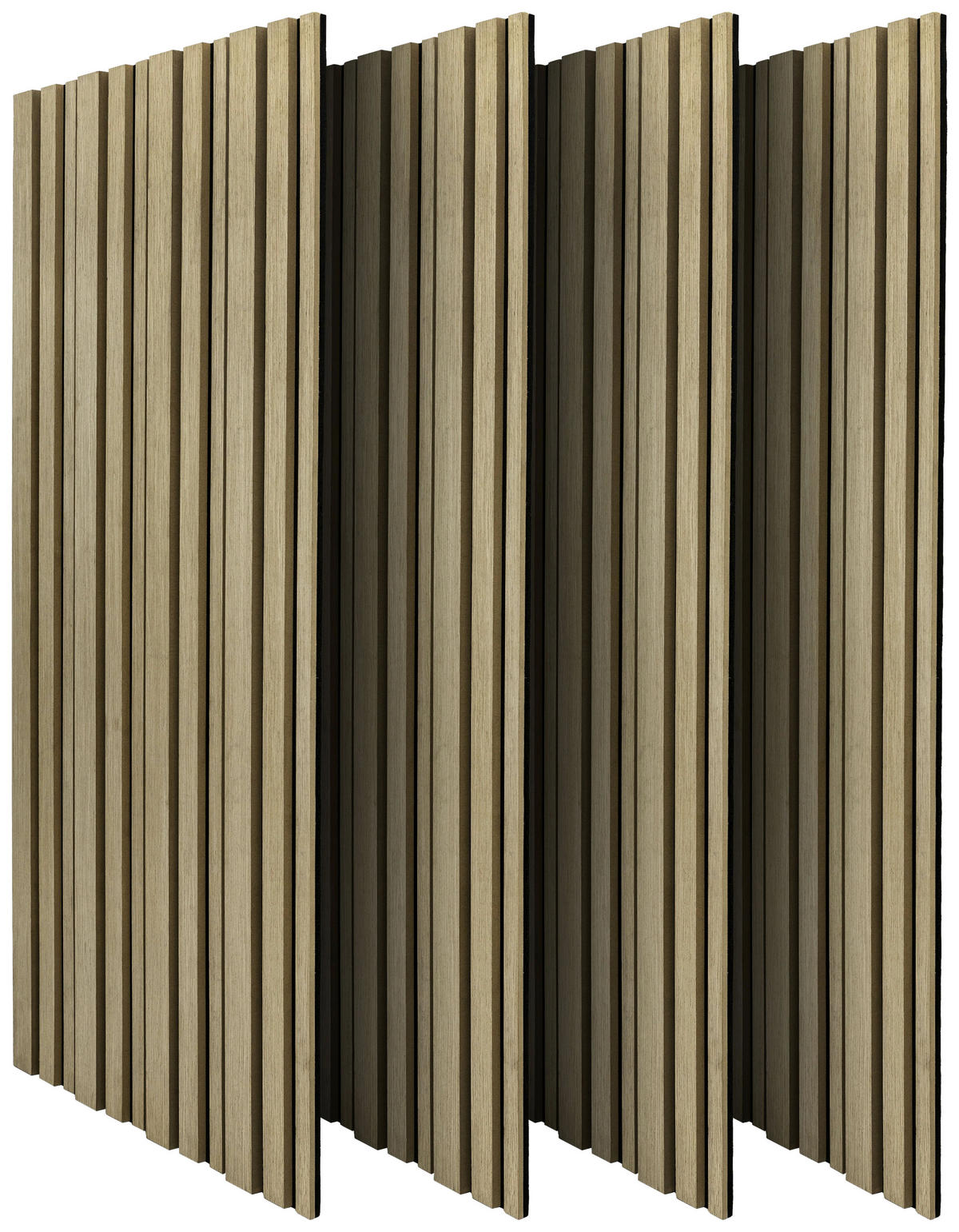 AKUSTIKPANEEL EICHE NATUR 4-er Set  - Beigebraun, MODERN, Holz (52/120cm)