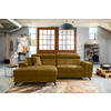 ECKSOFA in Velours Gelb, Grün  181/267 cm  - Gelb/Schwarz, Design, Textil/Metall (181/267cm) - Carryhome