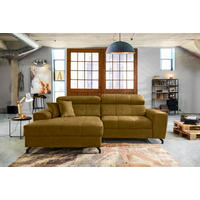 ECKSOFA in Velours Gelb, Grün  - Gelb/Schwarz, Design, Textil/Metall (181/267cm) - Carryhome