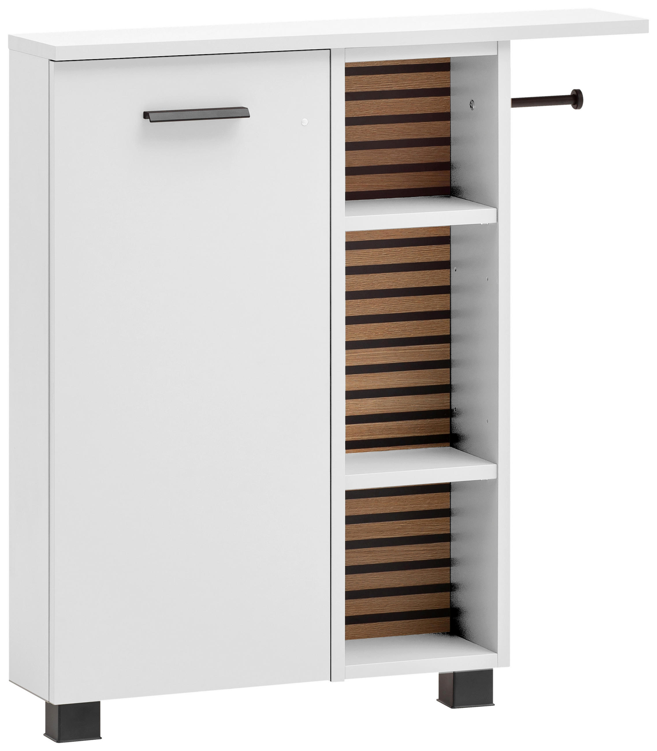 Stylife Unterschrank Katta Weiß, Eiche 70.7x76.8x17 cm