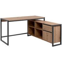 ECKSCHREIBTISCH - Anthrazit/Eiche Artisan, MODERN, Holzwerkstoff (139/139/75cm) - MID.YOU