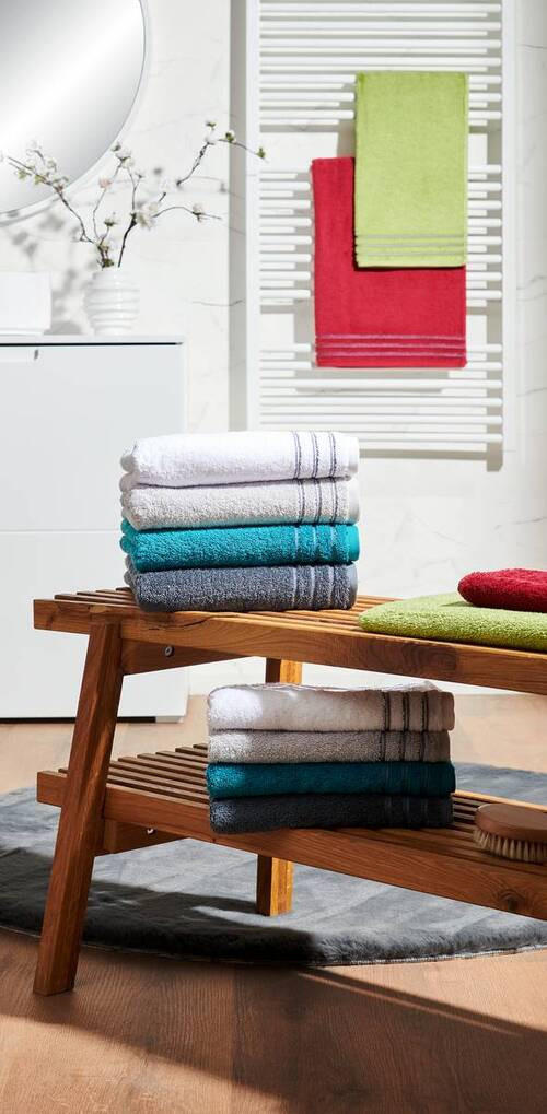 DUSCHTUCH Grossetto 67/140 cm - Türkis, Basics, Textil (67/140cm) - Vossen