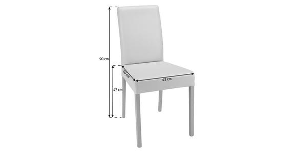 STUHL Lederlook Beige, Buchefarben - Beige/Buchefarben, KONVENTIONELL, Holz/Textil (43/90/56cm) - Cantus