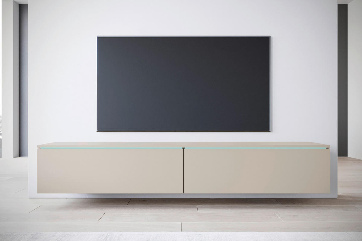 LOWBOARD D180  in  - Kaschmir/Beige, Trend, Holzwerkstoff/Kunststoff (180/30/33cm) - MID.YOU