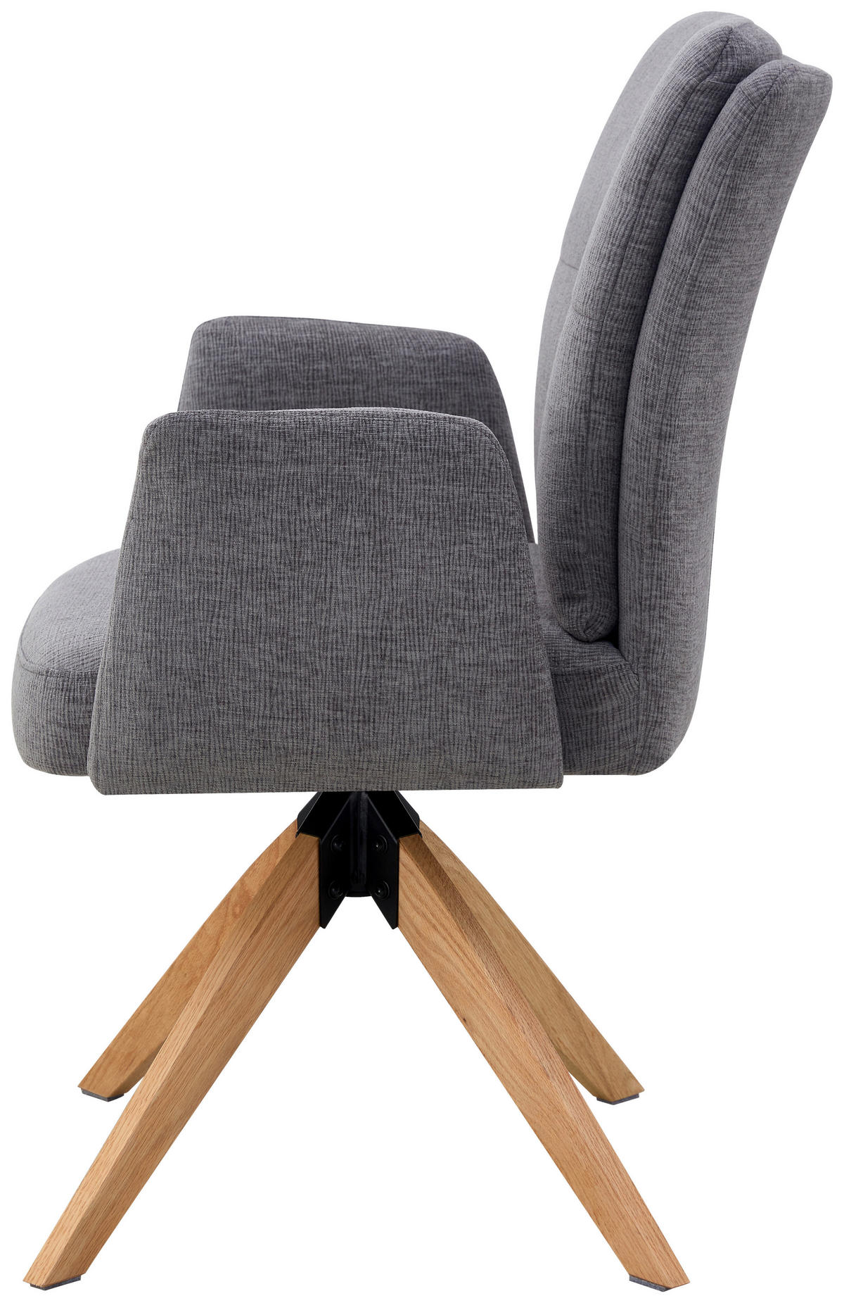 ARMLEHNSTUHL in Holz, Metall, Textil Grau  - Naturfarben/Grau, KONVENTIONELL, Holz/Textil (60/94/66cm) - Livetastic