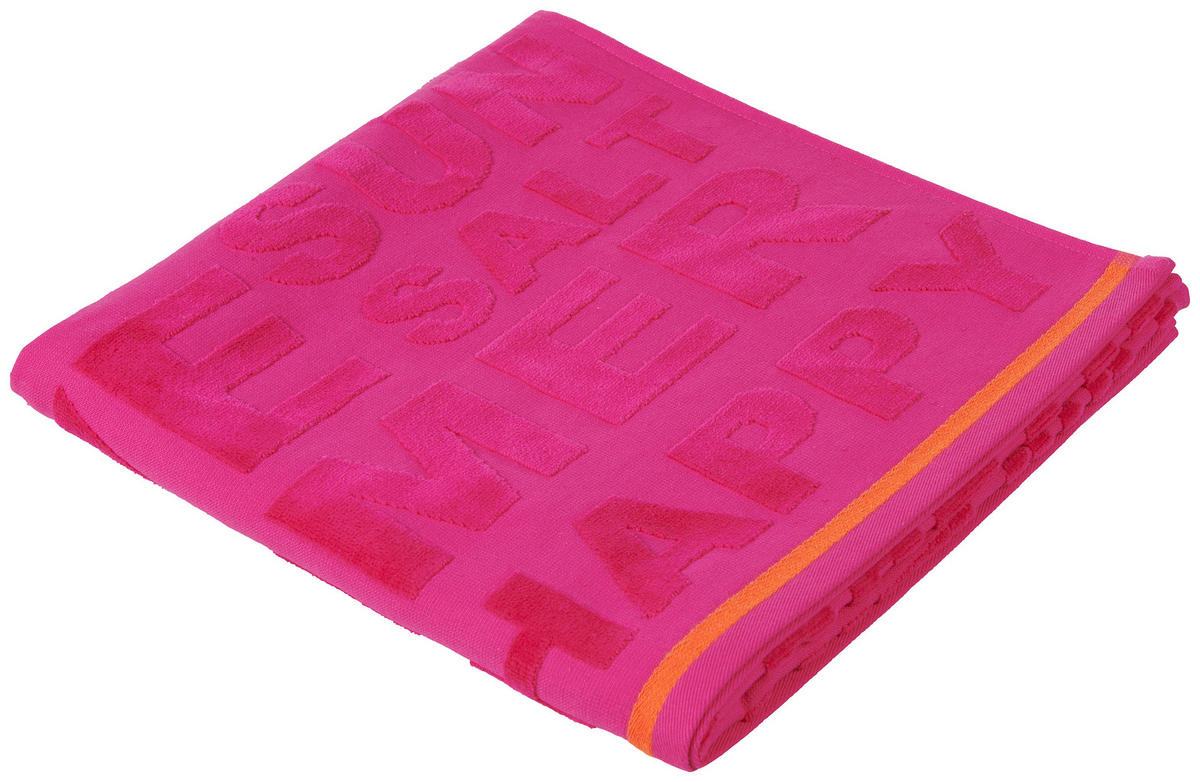 PROSOP DE PLAJĂ 70/140 cm roz aprins  - roz aprins, Konventionell, textil (70/140cm) - Esposa