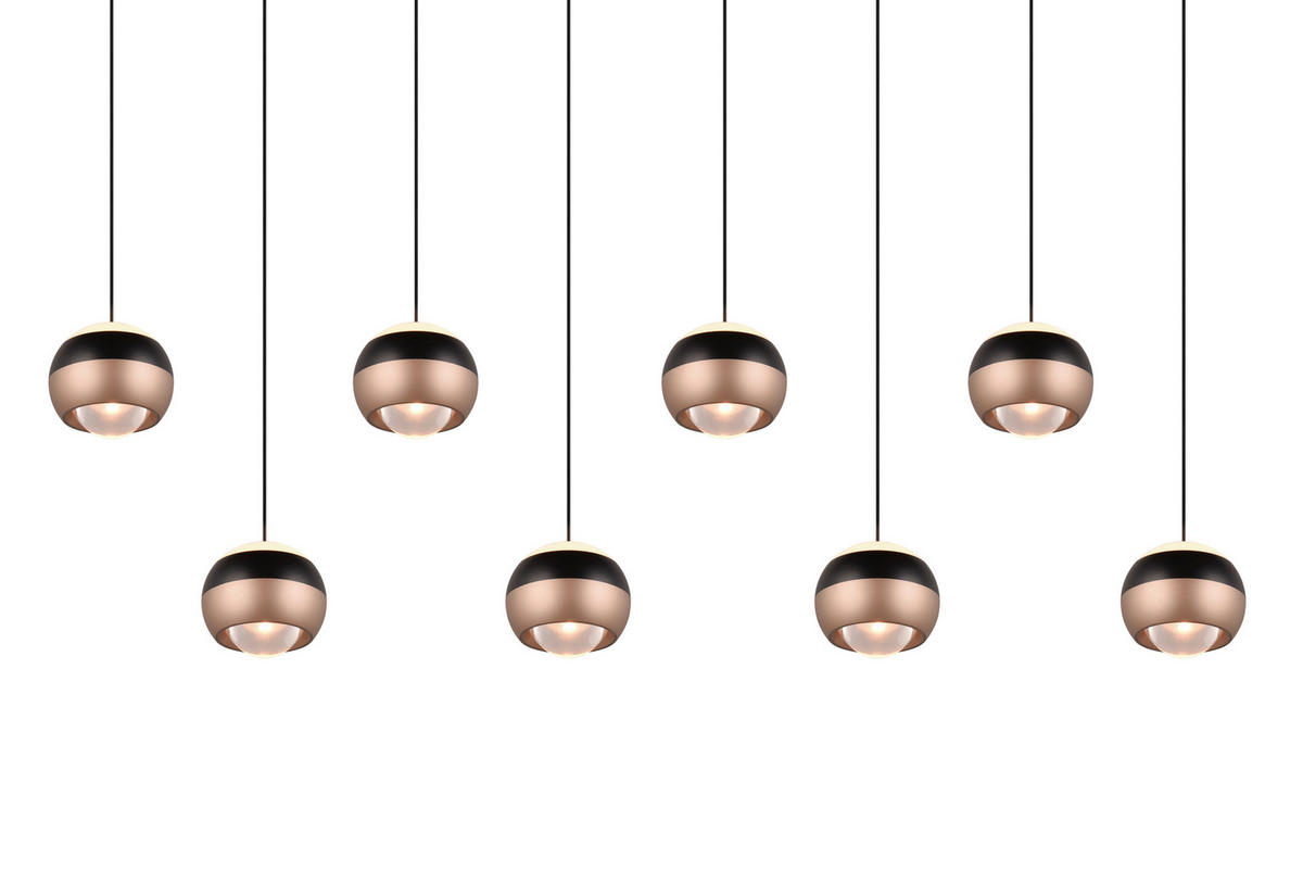 ZÁVESNÉ LED SVIETIDLO, 150/13/200 cm  - čierna, Design, kov (150/13/200cm)