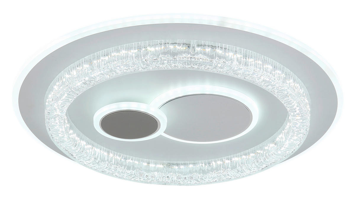 STROPNÍ LED SVÍTIDLO, 49,5/6 cm  - bílá/čiré, Basics, kov/plast (49,5/6cm) - Globo