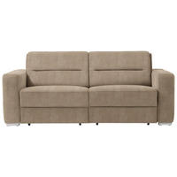 SCHLAFSOFA Hellbraun  - Hellbraun, KONVENTIONELL, Textil/Metall (202/86/92cm) - Sedda