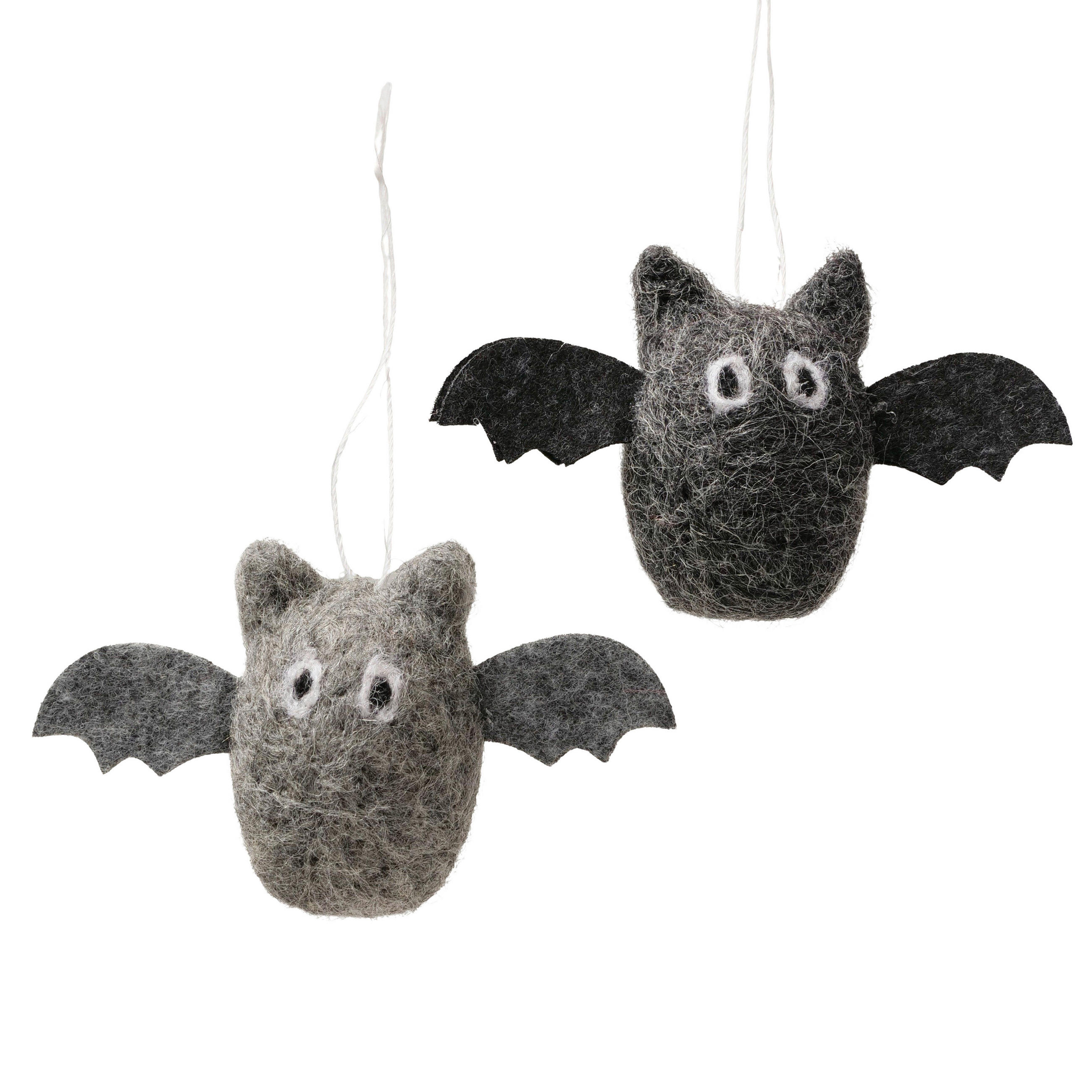 FÜGGŐDÍSZ - fekete/szürke, Basics, műanyag/textil (10/4/6cm)