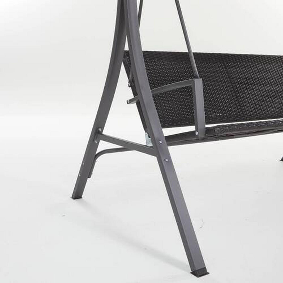 HOLLYWOODSCHAUKEL 192/166/120 cm  - Anthrazit/Schwarz, MODERN, Kunststoff/Textil (192/166/120cm)