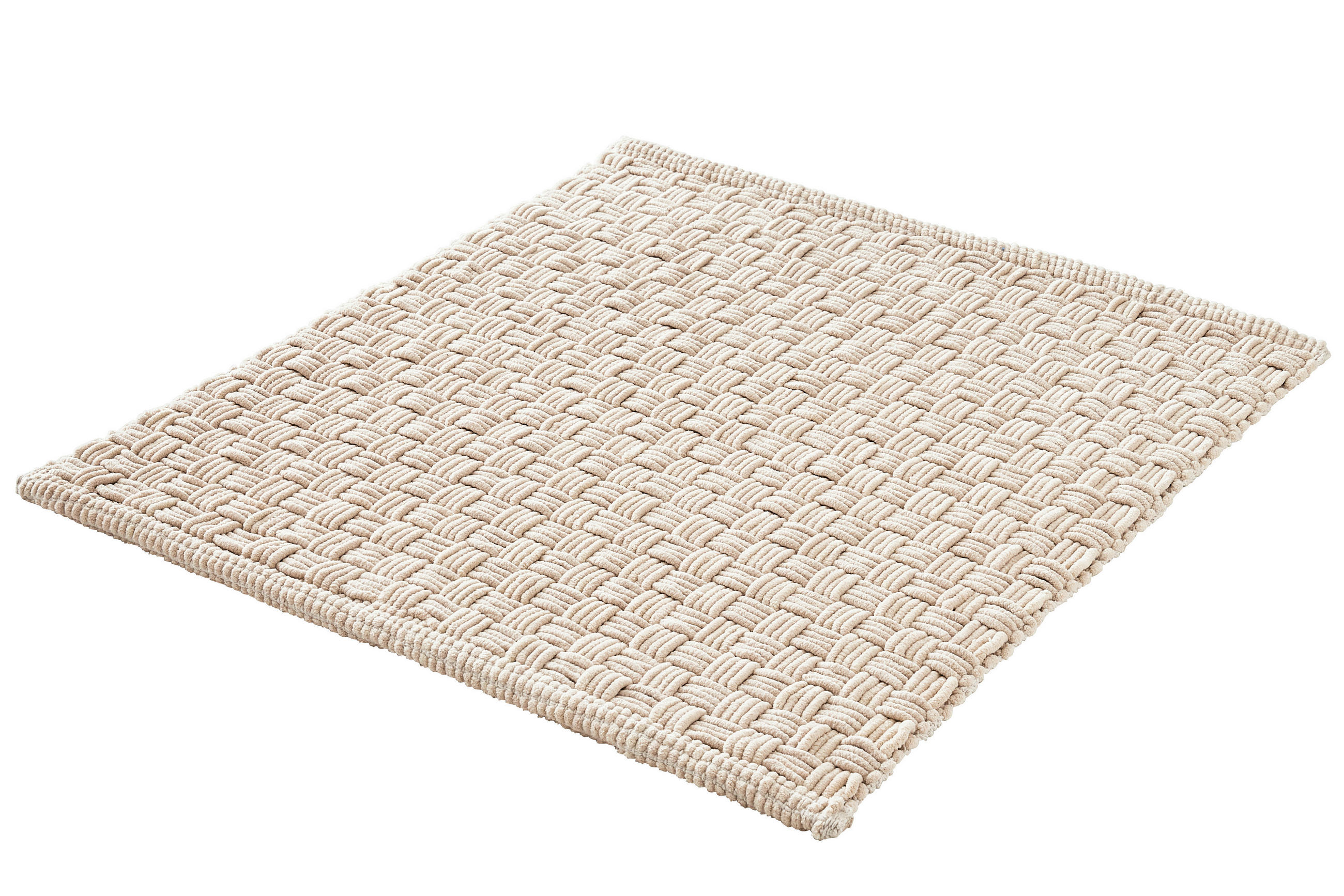 BADTEPPICH Beige  - Beige, Natur, Kunststoff/Textil (60/60/1.5cm) - Kleine Wolke