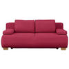 BOXSPRINGSOFA in Webstoff Rot  - Rot/Naturfarben, Design, Holz/Textil (205/93/108cm) - Venda