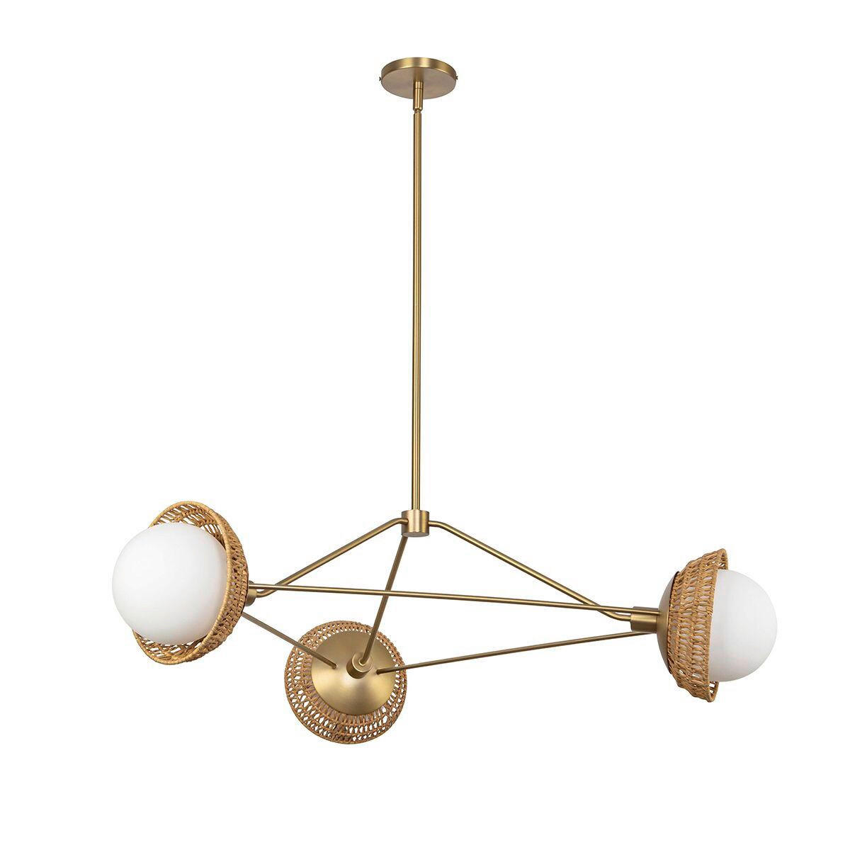 KRONLEUCHTER 101,4/26,7 cm   - Goldfarben, KONVENTIONELL, Glas/Holz (101,4/26,7cm) - Elstead Lighting