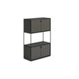 HIGHBOARD 80,7/120/35,8 cm  - Anthrazit/Schwarz, Design, Holzwerkstoff/Metall (80,7/120/35,8cm) - Novel