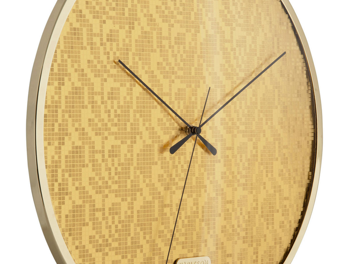 WANDUHR 40/40/4.5 cm   - Goldfarben, KONVENTIONELL, Metall (40/40/4.5cm) - Karlsson