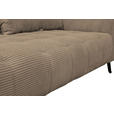 BIGSOFA  in Cord Beige  - Beige/Schwarz, KONVENTIONELL, Textil/Metall (246/100/116cm) - Carryhome