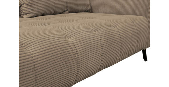 BIGSOFA  in Cord Beige  - Beige/Schwarz, KONVENTIONELL, Textil/Metall (246/100/116cm) - Carryhome