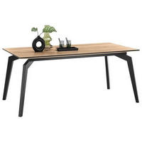 ESSTISCH rechteckig Braun, Schwarz  - Schwarz/Braun, Trend, Holzwerkstoff/Metall (200/100/76cm) - SetOne by Musterring