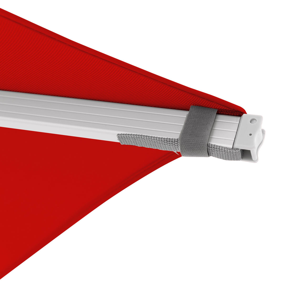 AMPELSCHIRM 300x300 cm  - Rot/Hellgrau, Basics, Textil/Metall (300/300cm) - Doppler