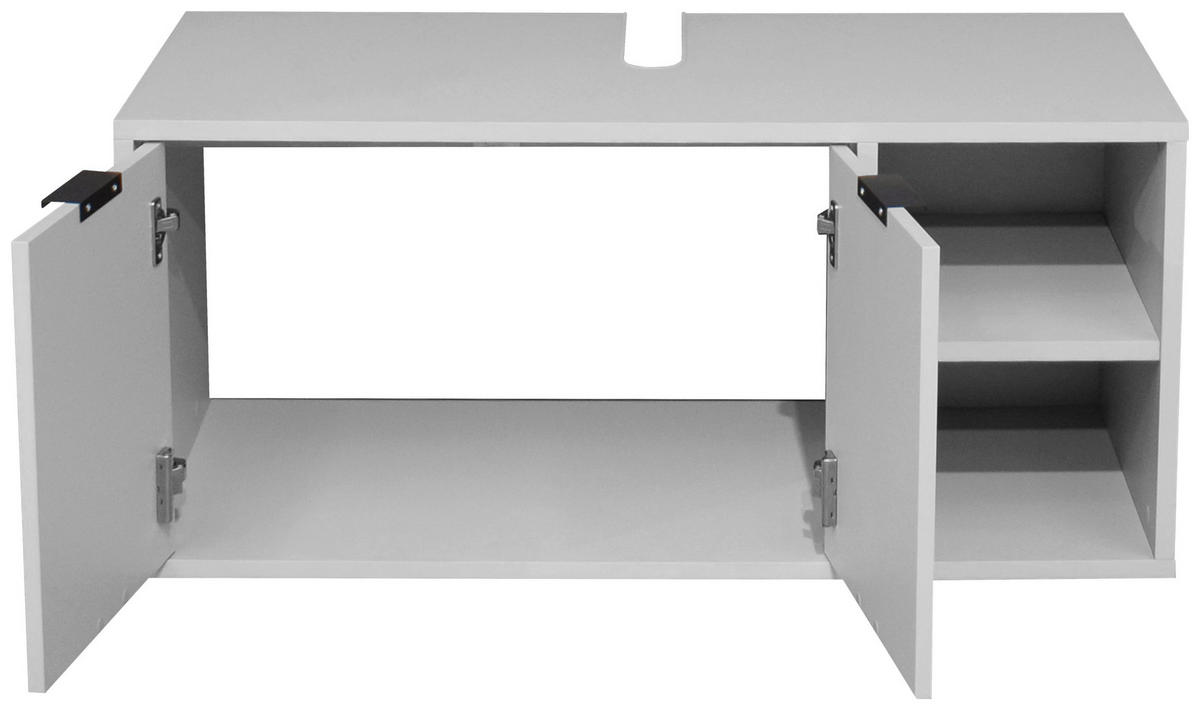 WASCHBECKENUNTERSCHRANK 100/45/45 cm  - Schwarz/Grau, MODERN, Holzwerkstoff/Metall (100/45/45cm) - Livetastic