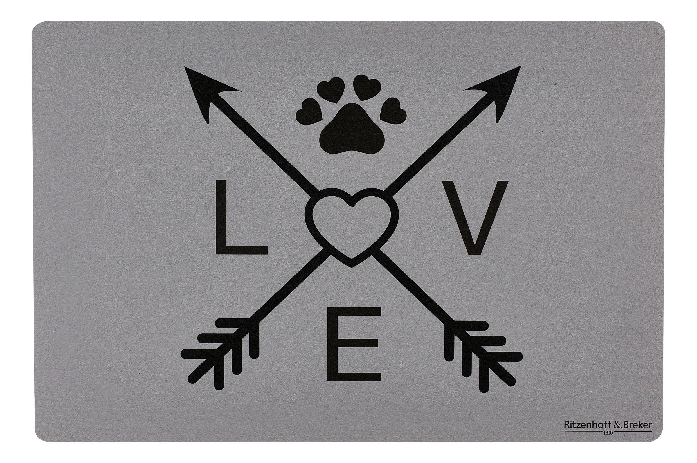 NAPFUNTERLAGE - Schwarz/Grau, Trend, Kunststoff (45/30/0,1cm) - Ritzenhoff Breker