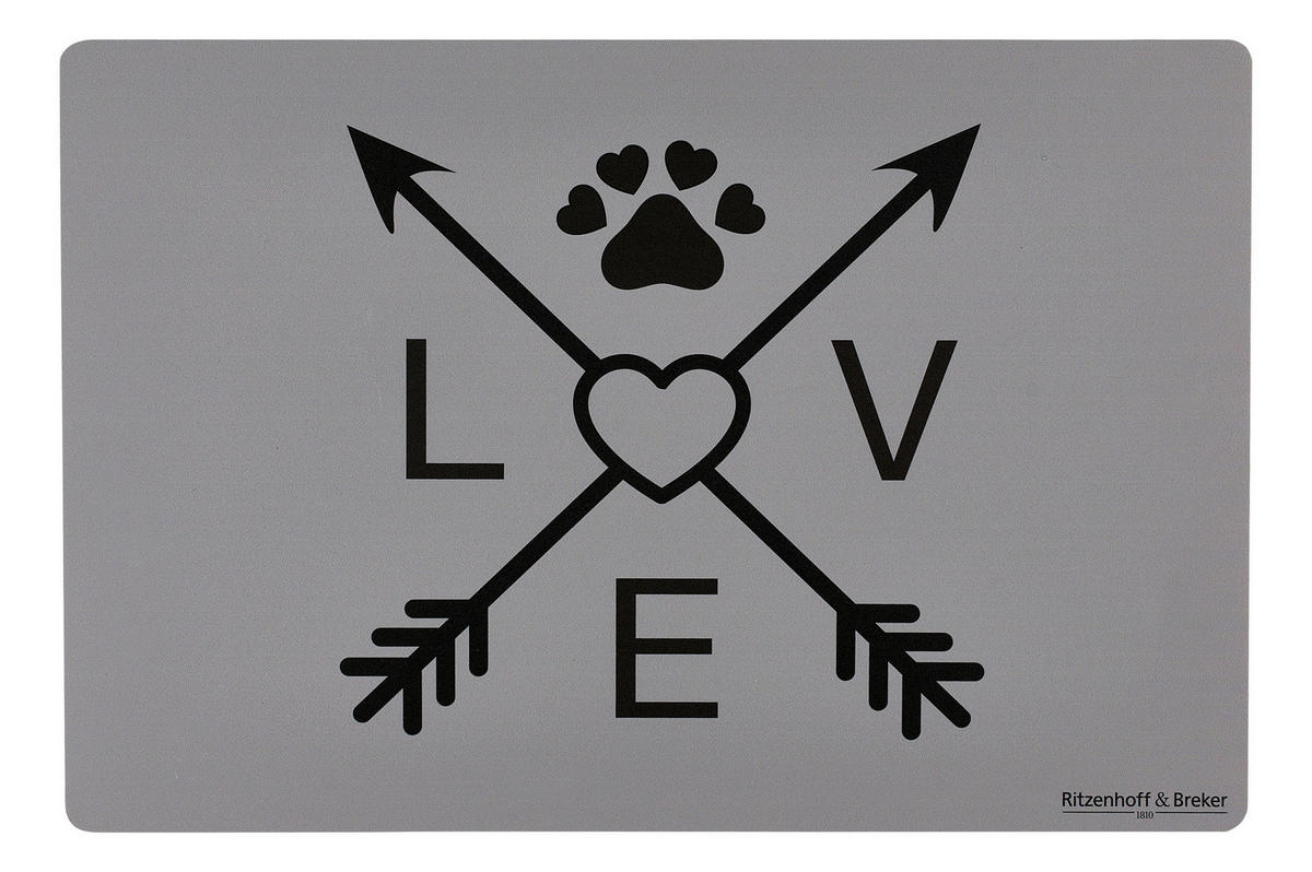 NAPFUNTERLAGE - Schwarz/Grau, Trend, Kunststoff (45/30/0,1cm) - Ritzenhoff Breker